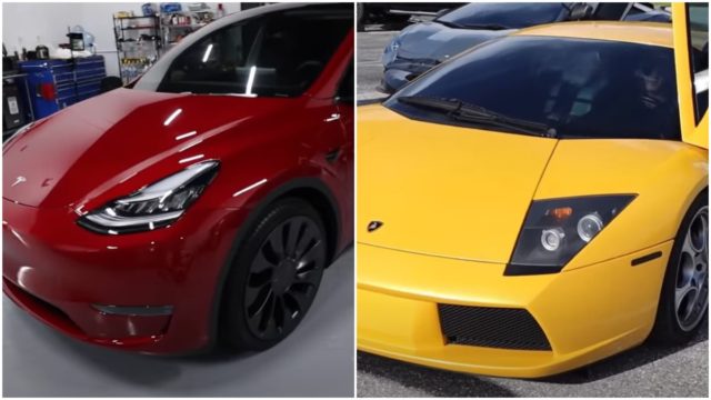Lamborghini Murciélago Vs Tesla Model Y Within 1/4 Mile Drag