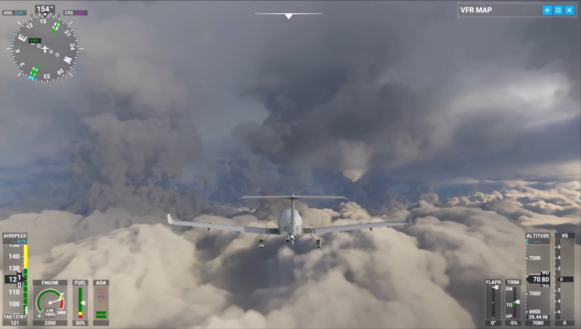 Microsoft Flight Simulator players fly to Hurricane Laura