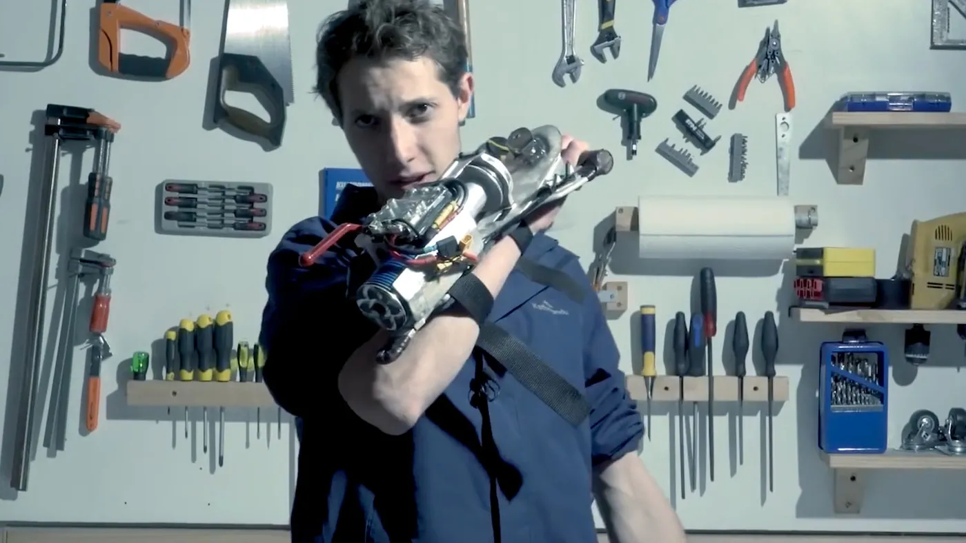 A person built a working Batman grappling gun in just a year