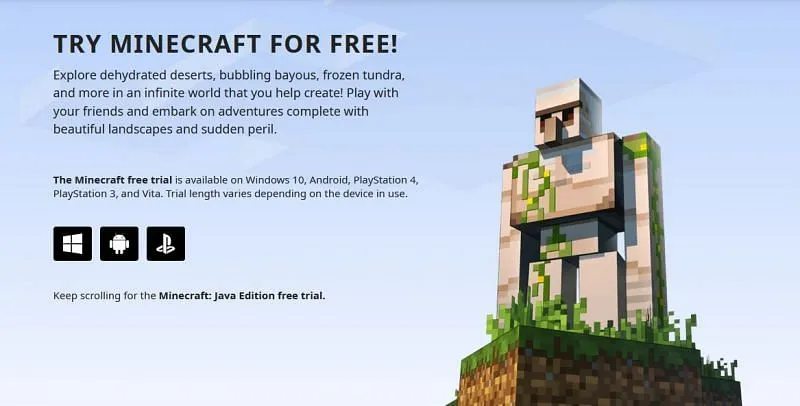 How to play Minecraft for free?