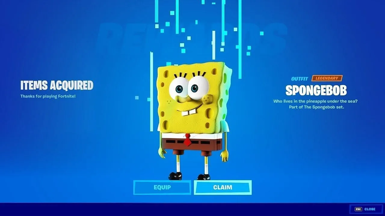 SpongeBob teased for Fortnite Chapter 3 in Nickelodeon trailer