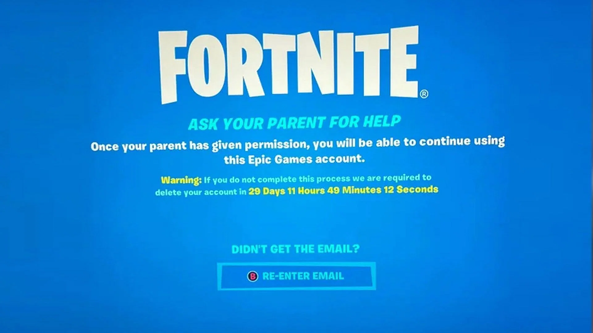 Fortnite deletes accounts unless players use Social Security numbers or credit cards for verification